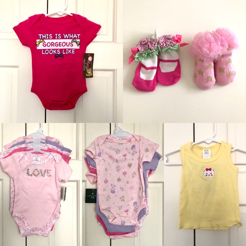 9 piece baby girl bundle